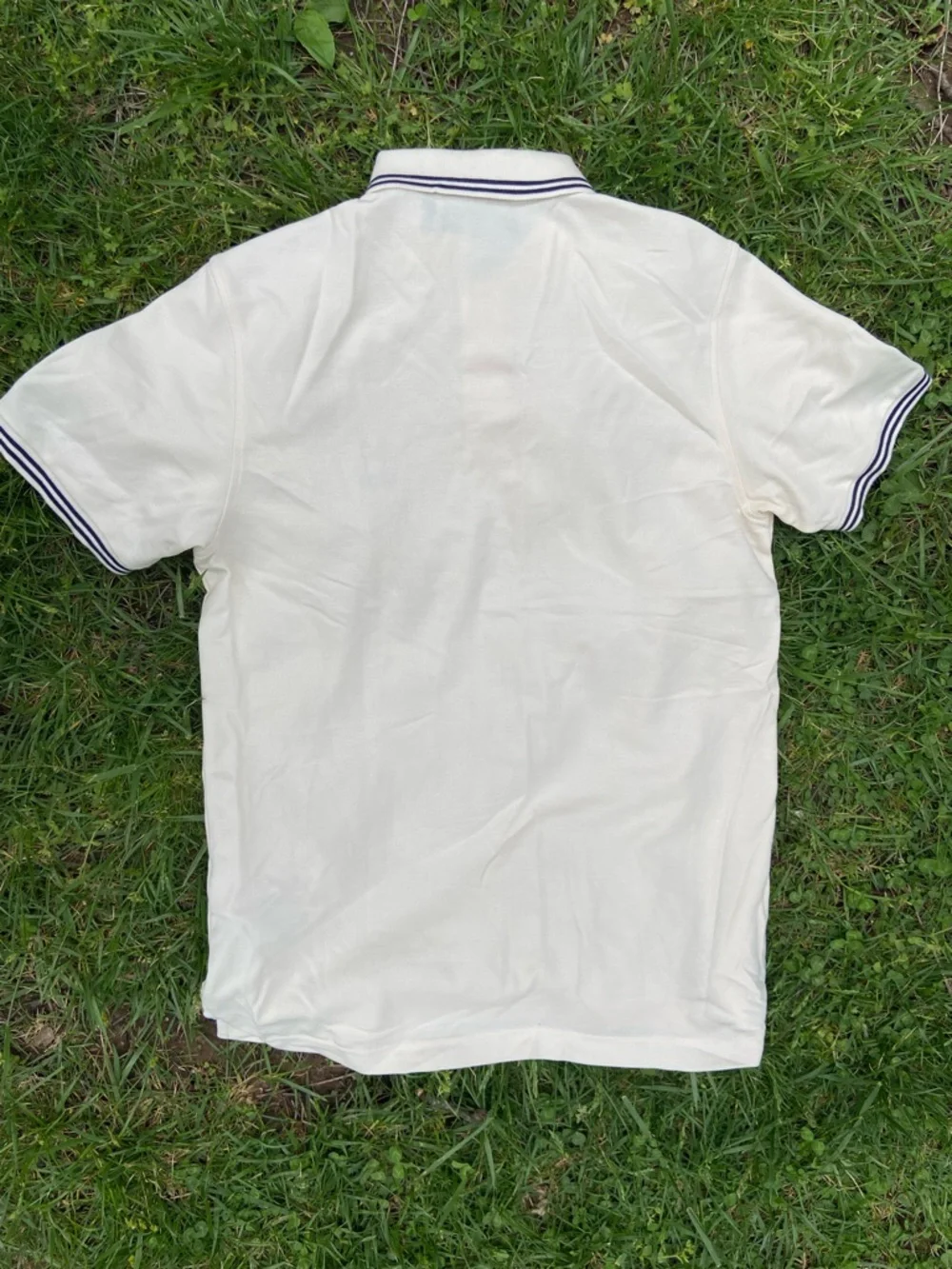 Psycho Bunny Cream Polo with Navy Tipping - Picture 6 of 7